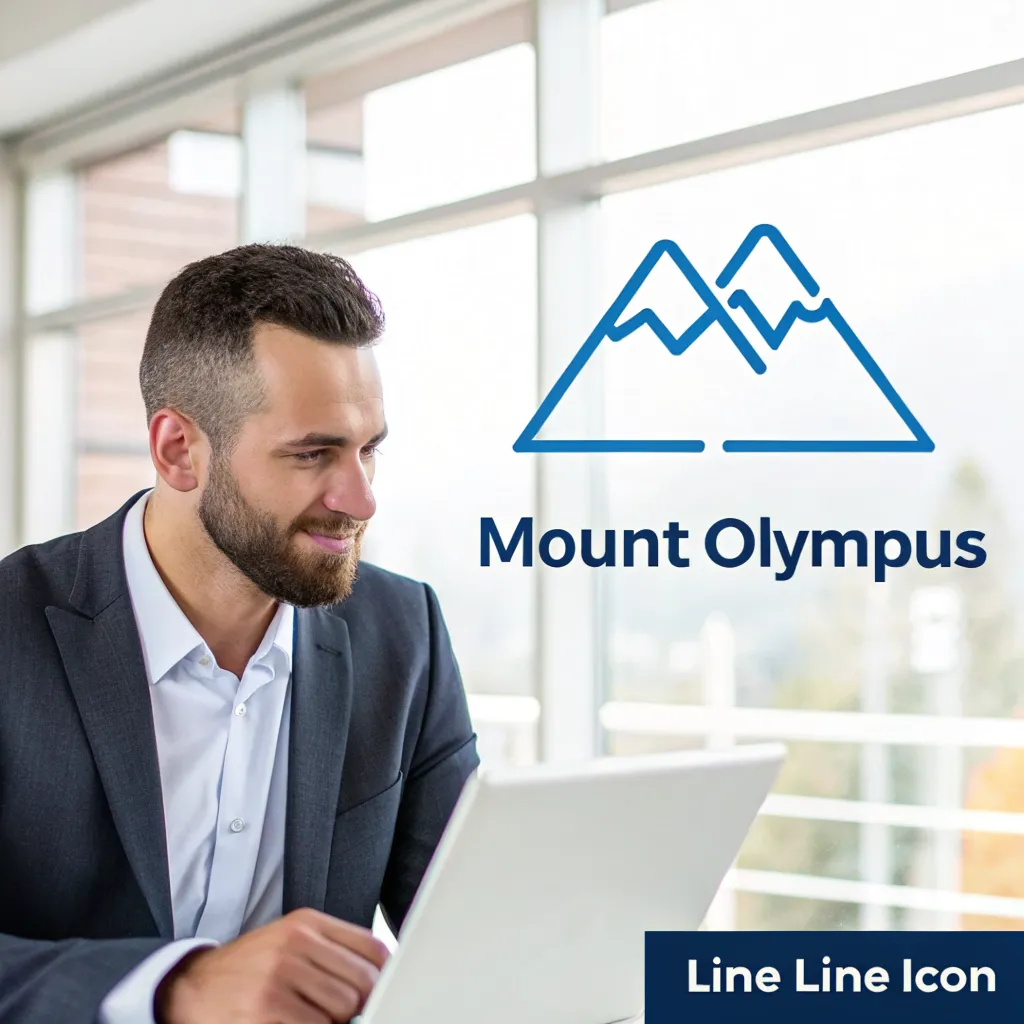 Mount Olympus line icon